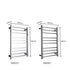 Smart Heated Towel Rack in 304 Stainless Steel – Wall-Mounted, Wi-Fi Control, Timer & Temperature Adjustable (110V/220V)