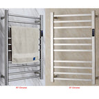 Smart Heated Towel Rack in 304 Stainless Steel – Wall-Mounted, Wi-Fi Control, Timer & Temperature Adjustable (110V/220V)