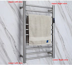 Smart Heated Towel Rack in 304 Stainless Steel – Wall-Mounted, Wi-Fi Control, Timer & Temperature Adjustable (110V/220V)